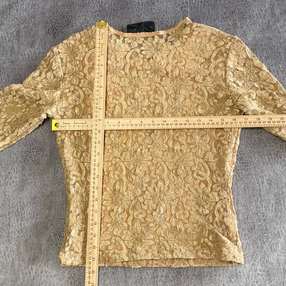 Vintage Lace Chorusline Long Sleeve Womens Top - Picture 5 of 5